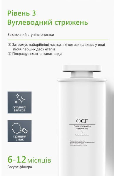 Картридж CF-фільтр для очищувача води Doctor-101 Okeano F-CF фото