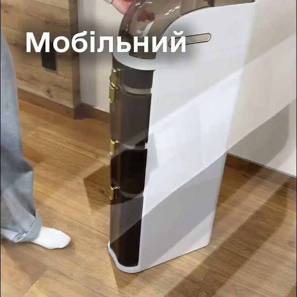 Органайзер пенал на 5 секций для хранения в ванную комнату, кухню, детскую. Узкий модульный шкаф, комод с прозрачными ящиками 7223 фото
